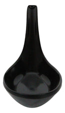 Glossy Black Melamine Soup Spoons Pack Of 6 Set Restaurant Supply Food Spoon