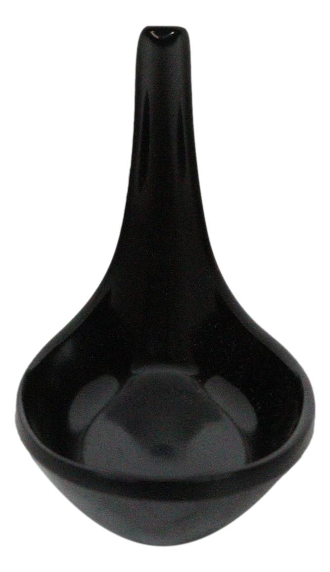 Glossy Black Melamine Soup Spoons Pack Of 6 Set Restaurant Supply Food Spoon