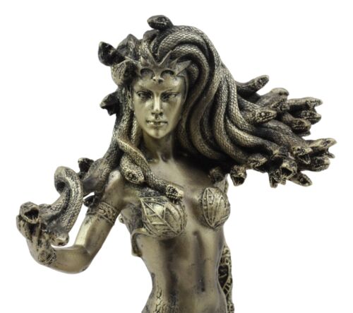 Greek Demonic Goddess The Temptation Of Medusa Statue Luring Gorgon's Gaze - Ebros Gift