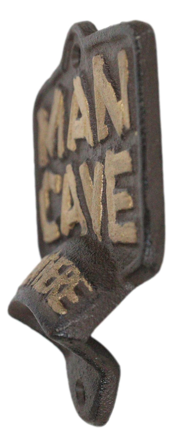Rustic Man Cave Open Here Cast Iron Bottle Cap Opener Wall Mounted Decor Novelty