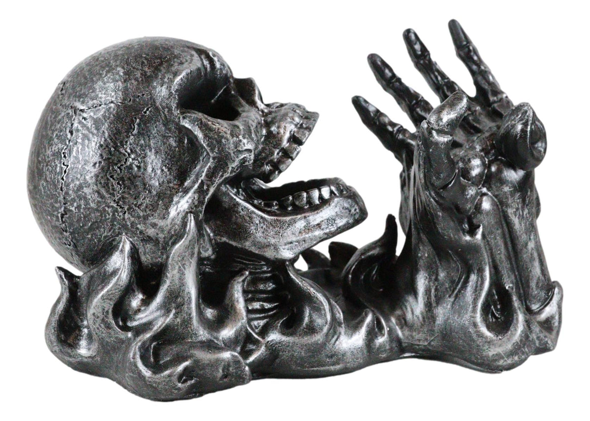 Dead Rising Skull Hell's Booze Ghost Rider Flame Skeleton Wine Holder Figurine
