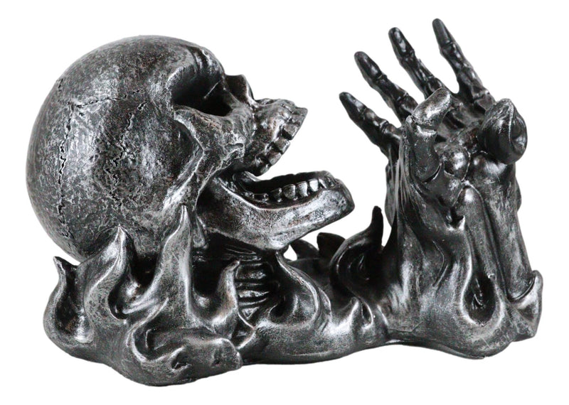 Dead Rising Skull Hell's Booze Ghost Rider Flame Skeleton Wine Holder Figurine