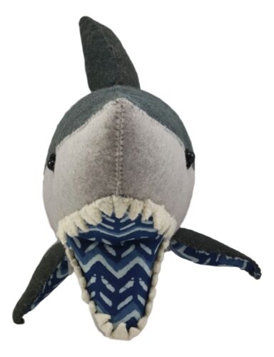 Fiona Walker England Handmade Organic Great White Shark Wall Decor Large 13"L