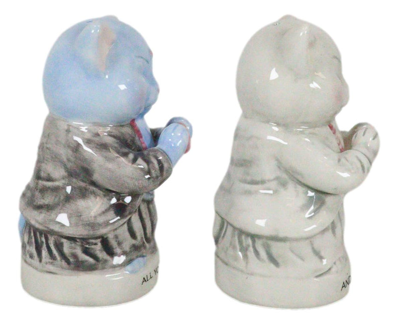 Master Meow Buddha Cats Meditating Love And Kitty Ceramic Salt Pepper Shakers Set