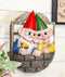 Whimsical Mr Mrs Dwarf Gnome Couple By Window Ledge Balcony Wall Decor Plaque