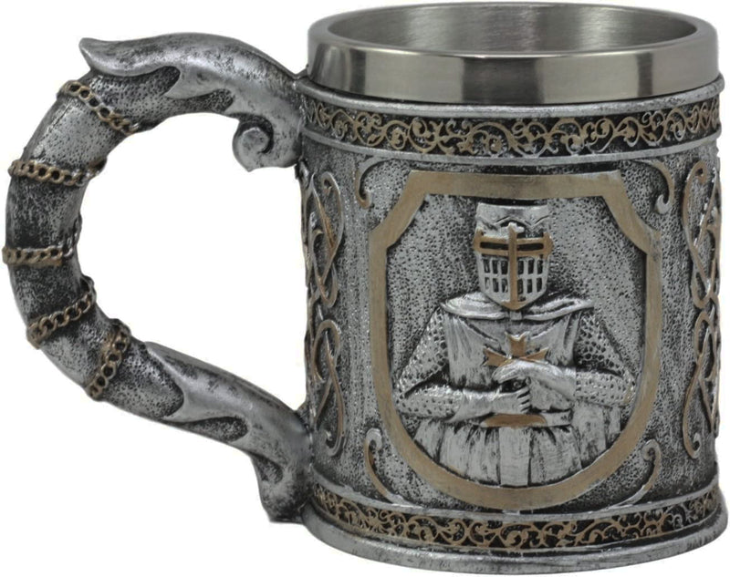 Medieval Templar Crusader Knight Mug Suit of Armor Knight Of The Cross Tankard