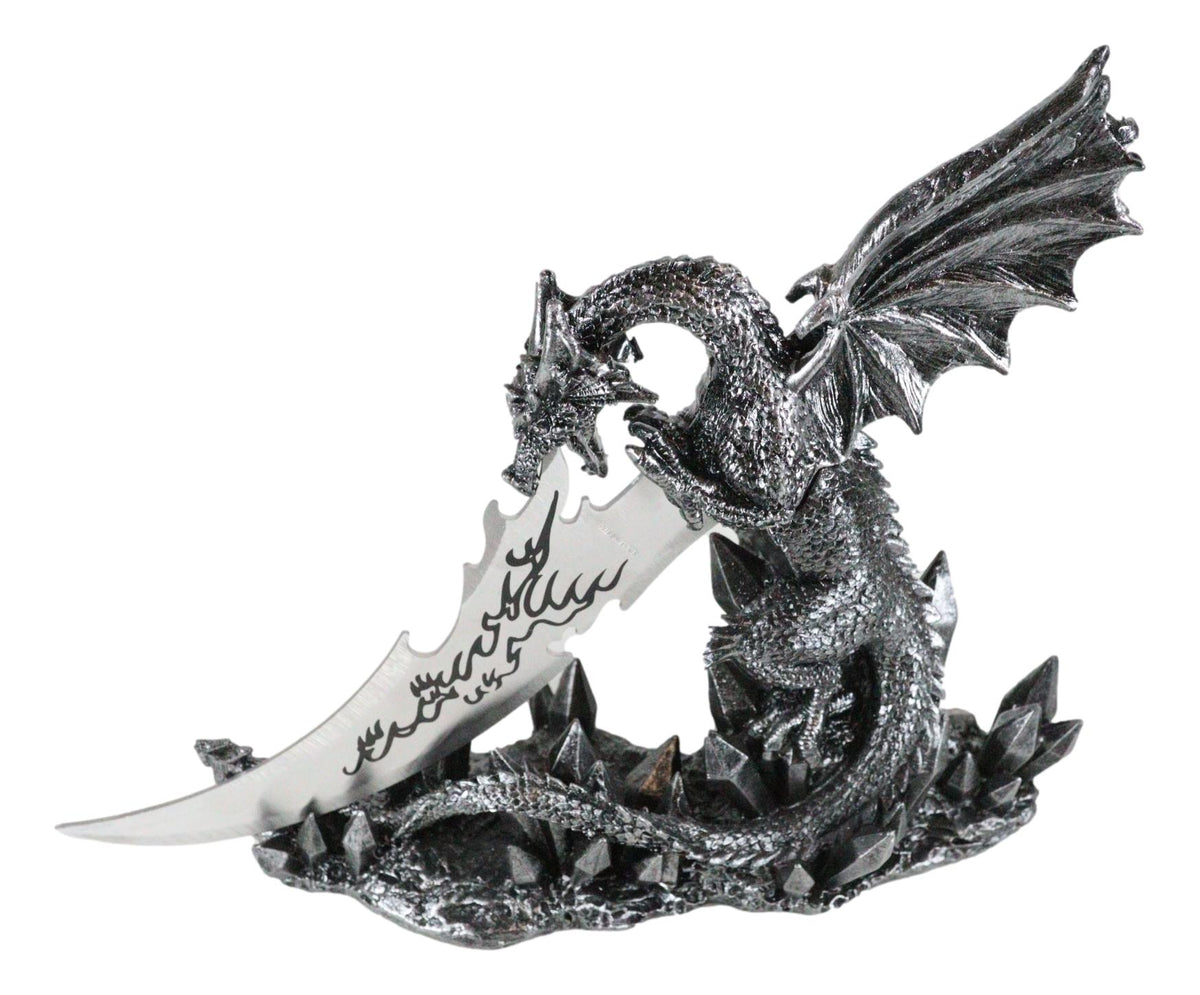 Ebros Cavern Dragon Letter Opener Dagger with Base Study Office Desktop Decor