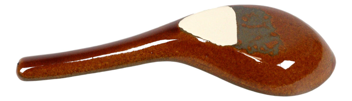 Ebros Made In Japan Modern Sleek Glazed Ceramic Cherry Red Soup Spoons Set Of 6 - Ebros Gift