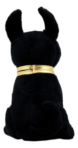 Ebros Small Black & Gold Egyptian Anubis Dog Plush Toy Soft Doll God of Afterlife Jackal Collectible 6" H - Ebros Gift