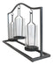 Western Black Arched Metal Stand Decorative Triple Votive Candles Candleholder
