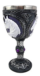 Ebros Large Unicorn Wine Of Purity Goblet Chalice Cup Figurine 8oz Fantasy Decor
