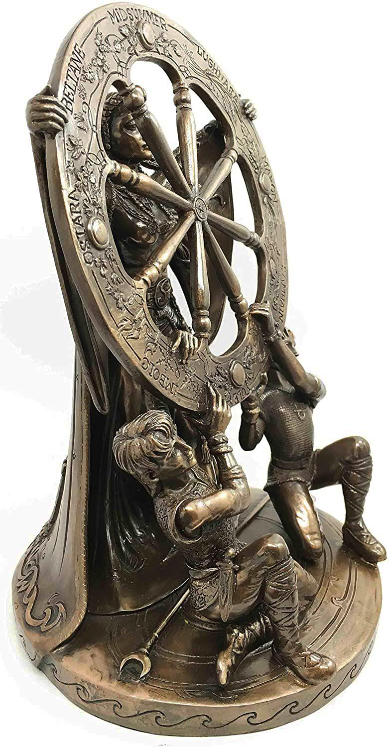 Celtic North Star Moon Goddess Arianrhod Figurine Cosmic Wheel Of The Year