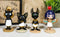 Ebros Gift Dollhouse Miniature Set of 4 Weegyptians Isis Bastet Anubis Sekhmet Egyptian Deities Figurine Collectible Set of 4