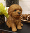 Ebros Sitting Lifelike Realistic Brown Bichon Frise Puppy Dog Statue 6.75" High