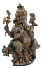 Ebros Hindu Lord Ganesha Sitting On Throne Statue Elephant God Hoysala Empire Ganapati