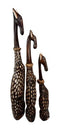 Balikraft Balinese Wood Handicrafts Large Safari Giraffe Family Figurine Set