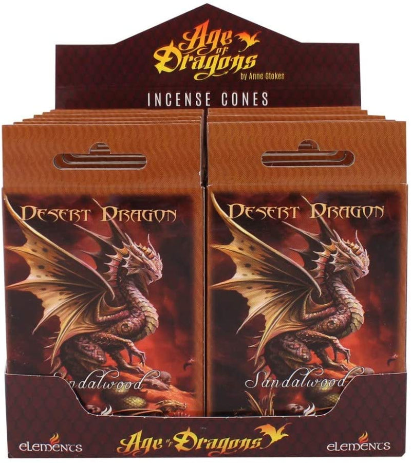Yoga Meditation Desert Dragon Fragranced Incense Cones Pack of 12 by Anne Stokes