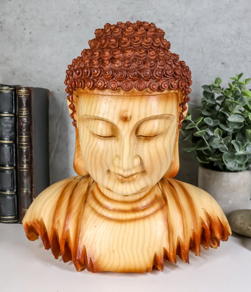 Ebros Medium Feng Shui Shakyamuni Buddha Gautama Bust with Ushnisha Figurine