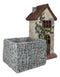 Fairy Garden LED Light Mediterranean Floral Planter Mini House With Grey Stones