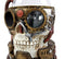 Ebros Steampunk Electric Plasma Laser Static Storm Ball Skull Decor Lamp 7" H