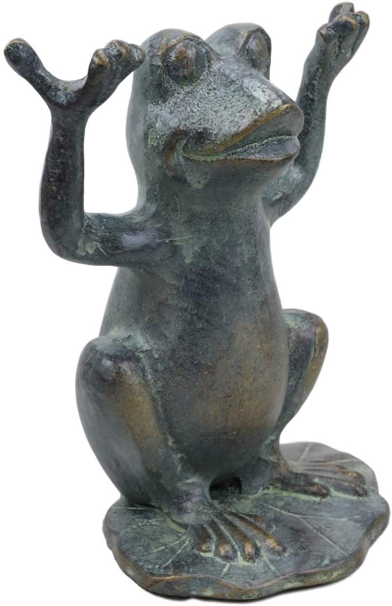 Ebros Aluminum Whimsical Yoga Frog On Lily Pad Eyeglass Or Spectacle Holder