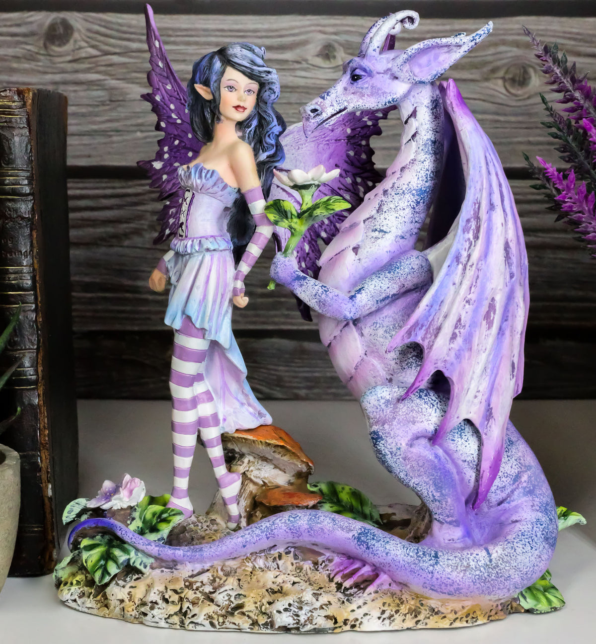 Amy Brown Romantic Twilight Dragon Courting Fairy Figurine Dragons Are Romantic