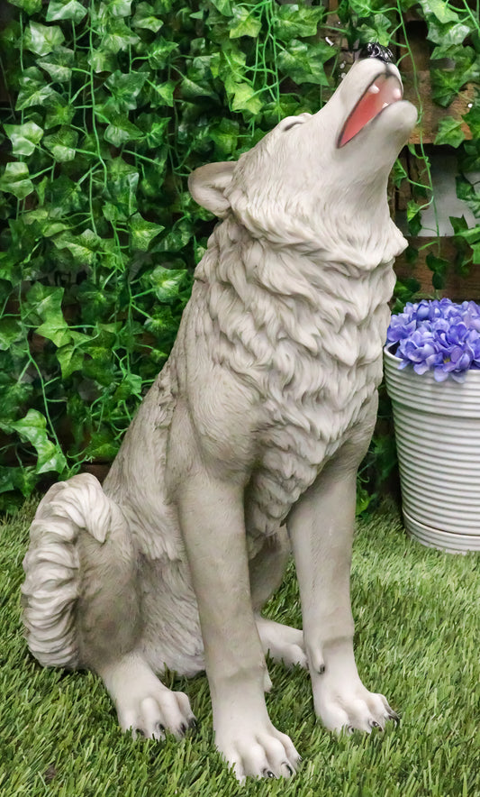 Large Howling Wolf Statue 18"H Mysterious Cries Of The Night Wolf Totem Spirit - Ebros Gift