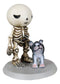 Halloween Unfortunate Skeleton Boy Lucky Gets Peed On by A Stray Dog Figurine