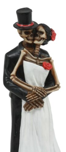 Ebros Love Never Dies Wedding Skeleton Statue Wedding Pose Couple Figurine 8"H - Ebros Gift