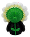Ebros Eco Green Sunflower Daisy Furrybones Figurine 3" H Hooded Costume Skeleton Monster Sculpture Decor Collectible
