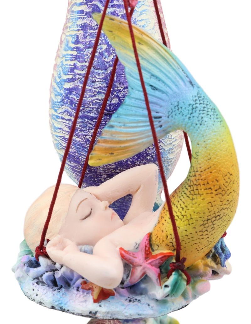 Ebros Sheila Wolk Ocean Mer Birth Baby Merboy Rainbow Seahorse Delivery Statue 9.25" Tall Mythical Fantasy Siren Mermaid Mermaids Merboys Seahorses Nautical Themed Decor Figurine