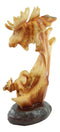 Ebros Rustic Faux Wood Wildlife North American Moose With Calf Figurine