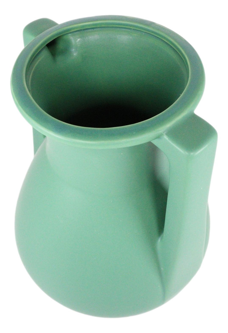 Ebros Teco Art Pottery Frank Lloyd Wright Contemporary Satin Green Roman Vase Decor