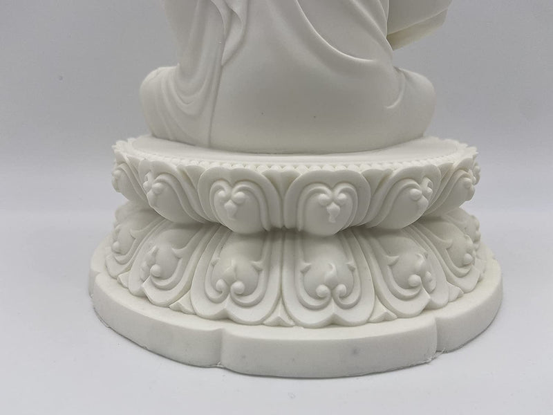 Ebros Contemplation Buddha Sakayamuni Meditate on Lotus 7" H Sculpture Buddhism Figurine