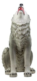 Large Howling Wolf Statue 18"H Mysterious Cries Of The Night Wolf Totem Spirit