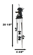 Armored Battle Dragon Crystal Sphere Resonant Relaxing Wind Chime Garden Patio