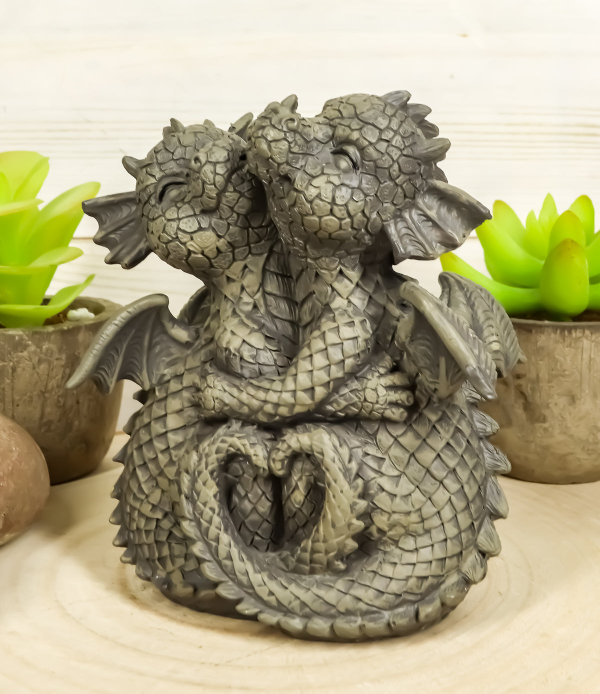 Ebros Romantic Valentines Baby Garden Dragons Cuddling Tight Statue 5.25" Tall