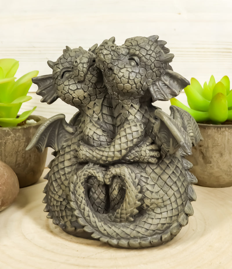 Ebros Romantic Valentines Baby Garden Dragons Cuddling Tight Statue 5.25" Tall