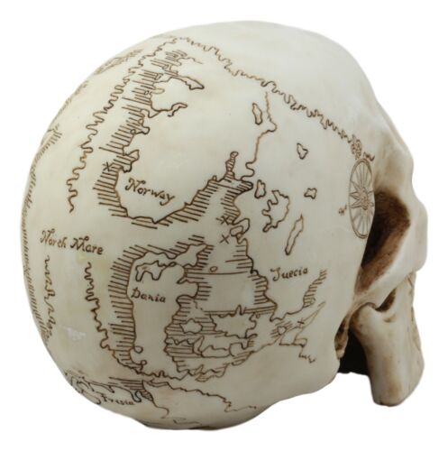 Ebros Pirate Captain Jack Sparrow Cartography Lost Treasure Map Skull Statue Relic