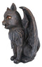 Ebros Winged Cat Gargoyle With Vampire Fangs Glowing Eyes Candle Holder Statue