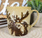 Pack Of 2 Rustic Western Emperor Giant Stag Elk Moose Deer Coffee Mugs Cups