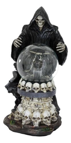Ebros Gothic Alchemy Day of The Dead Grim Reaper Death Electric Plasma Ball Lamp - Ebros Gift