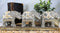 Ebros Feng Shui 3 Silver Geometric Elephants Statue W/ Tapestry Blanket Design