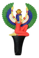 Egyptian Goddess Isis With Open Wings Wall Hook Decor Accent For Coats Leashes