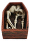 Love Never Dies Day Of The Dead Skeleton Couple Kissing Inside Coffin Statue