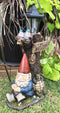 Ebros Summer Slumber Garden Gnome With Buddy Turtle Solar Path LED Light Garden Statue