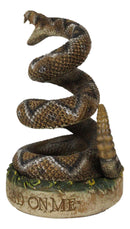 Realistic Ferocious Attacking Diamondback Rattlesnake in Coiled Posture Figurine