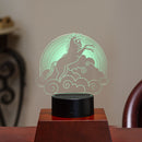 Ebros Sacred Unicorn Riding Night Clouds Acrylic Panel Colorful LED Night Light