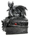 Medieval Fantasy Dragon Guardian of Knowledge Secret Trinket Box Figurine 8.25"H