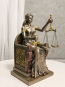 Ebros Seated Lady Justice Statue 8"Tall Greek Goddess La Justica Dike Figurine